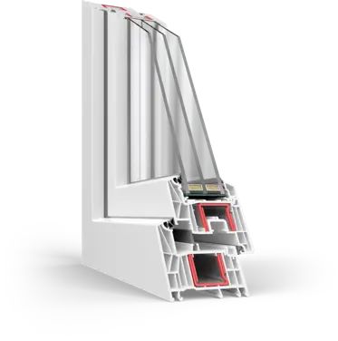 REHAU 80 is a high-quality PVC profile system for windows and doors, designed to provide an increased level of thermal insulation, sound insulation and individual design. With an installation depth of 80 mm and six chambers in the profile, this system provides very good thermal insulation, contributing to a significant reduction in energy consumption for heating. Windows made from Brillant-Design 80 profile also effectively absorb external noise, creating a calm and quiet atmosphere in the room.